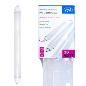 PNI D-Light 3600 LED Linear Luminaire, 36W, 6500k, IP65 Waterproof, with Water, Dust and Corrosion Protection, for