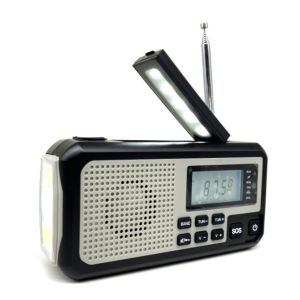 Portable radio PNI DYN310 Gray with dynamo, flashlight, solar charge, powerbank 4000 mAh, SOS