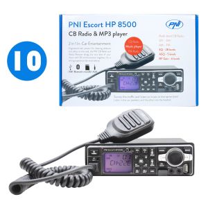 Bax with 10 pcs CB radio station and MP3 player PNI