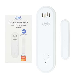 Magnetic contact PNI Safe House HS301 with Wi-Fi, for door/window monitoring via Tuya Smart app, audible alarm