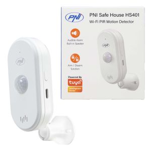 PNI SafeHouse HS401 PIR motion sensor PNI SafeHouse HS401 with Wi-Fi, compatible with Tuya app, 80dB audible alarm, built-in speaker