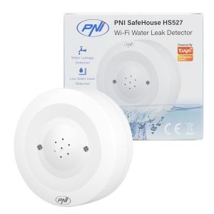 PNI SafeHouse HS527 Flood Sensor Detector with Wi-Fi, with 80dB Audible Alarm, Built-in Speaker, for Flood and