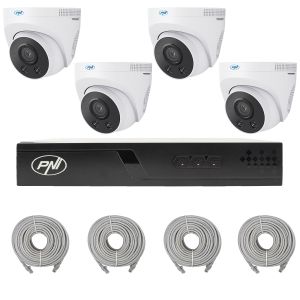 Video surveillance package with 4 cameras and 20 meters of cables included