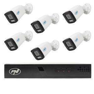 Video surveillance package with 6 cameras and 20 meters of cables included