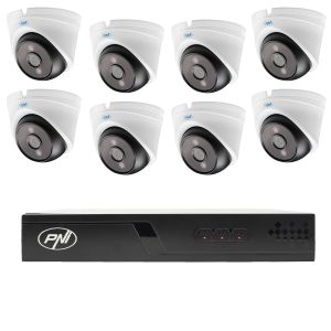 Video surveillance package with 8 cameras and 20 meters of cables included