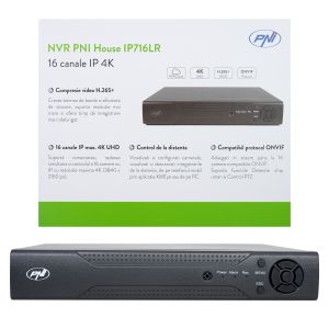 PNR House IP716LR NVR, 16 channel IP 4K, H.265