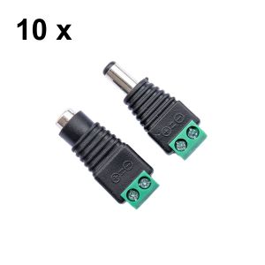 Set of 10bc PNI M02 Mother/Male Power Plugs for Surveillance Systems