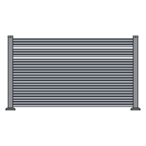 PNI MAB1200 aluminum fence sheet, 1.2 m long and 2 m high