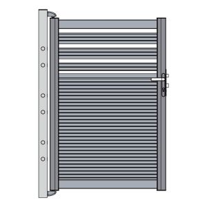 PNI MAB900 aluminum pedestrian gate, 0.9 m long and 1.5 m high