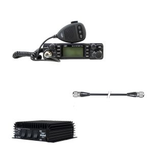 PNI Escort HP 9001 PRO CB Radio Station Package, ASQ + RX-TX KL203P Amplifier, AM-FM-SSB, 100W, 12V and PNI R50 cable