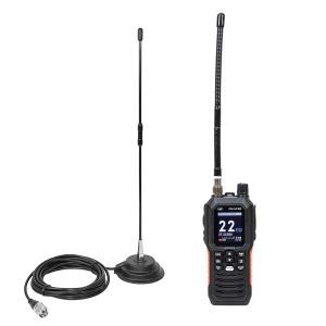 Portable CB radio station package PNI Escort HP 102 multi standard, 4W, 12V-24V, AM-FM with CB antenna PNI Extra 40 with magnets