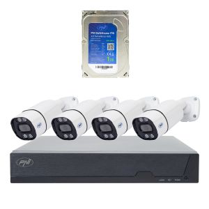 PNI House IPMAX POE 8 video surveillance kit package, NVR with 4 cameras and PNI SafeHouse 1TB HDD
