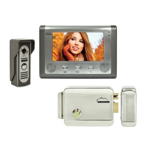 SilverCloud House 715 Video Intercom Kit with 7-inch LCD screen and SilverCloud YL500 electromagnetic Yala