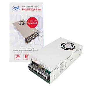 Switching voltage source PNI ST20A Plus 230V to 12V 20A stabilized for surveillance systems