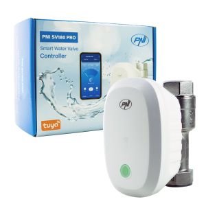 PNI SV180 PRO Smart Water Valve, Wi-Fi Connectivity, IP65, DN20, 3/4 Tuya App, Amazon Al Compatible