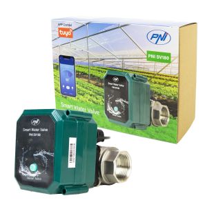 PNI SV180 smart water valve, Wi-Fi connectivity, IP65, DN25 1 inch, Tuya application, compatible with Amazon Alexa