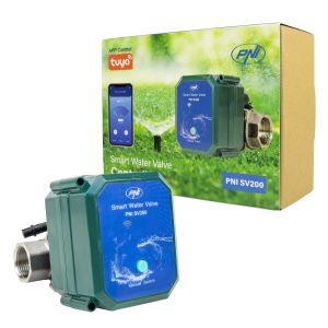 PNI SV200 smart water valve, Wi-Fi connectivity, IP65, DN20, 3/4 Tuya application, compatible with Amazon Alexa