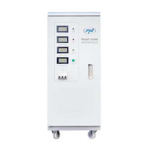 Three-phase voltage stabilizer PNI SVT-10K with servomotor, 10KVA, 380V output