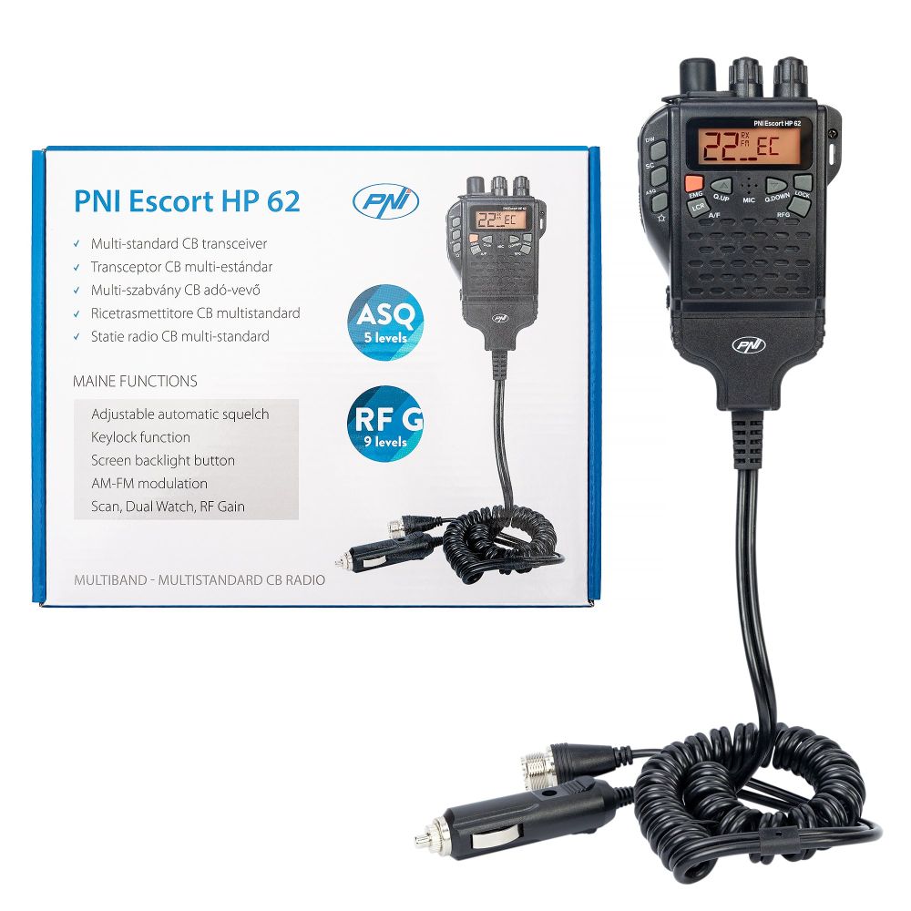 Radio Cb Multistandard 4w Am Fm Avec Réduction Bruit Kit Radio CB Portable PNI Escort HP 82 (4W, AM/FM) + 75cm - Multistandard, 40 Canaux, 12V Antenne Magnétique S75