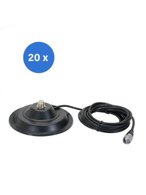 Box with 20 pieces magnetic base PNI 145/PL 145mm contains 4m cable and PL259 plug