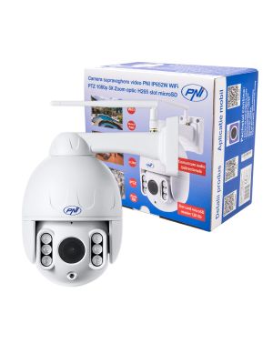 Video surveillance camera PNI IP652W WiFi PTZ 1080p 2MP 5X Optical zoom H265 microSD slot Night Vision 50m IP66 Det alarm