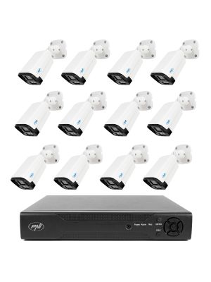 NVR PNI House IP716 video surveillance package and 12 PNI IP125 cameras with IP, 5MP