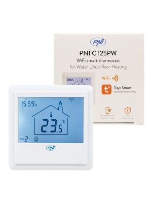 PNI CT25PW WiFi built-in smart thermostat, internet control, underfloor water heating, actuators, power supply