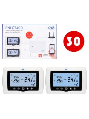 Box with 30 pcs Smart Thermostat PNI CT400 Cordless
