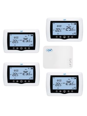 Smart thermostat PNI CT440 wireless, with WiFi, control 4 zones via the Internet, for heating plants, pumps, electrov