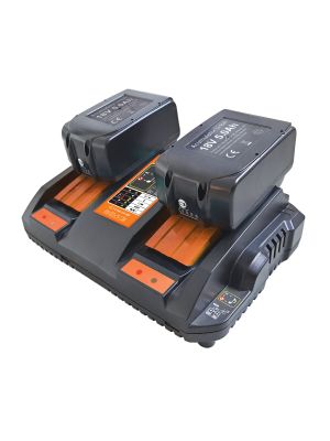 Dual battery charger kit PNI DCH250, includes 2 18V 5Ah batteries