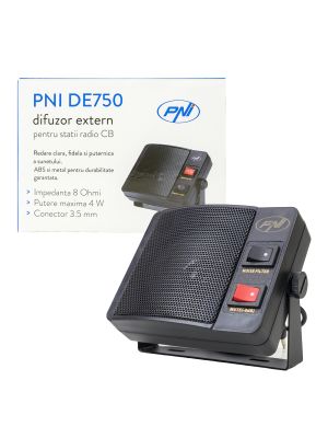 External speaker PNI DE750 for CB radio stations, 8 Ohms, 4 W, 3 inch speaker, 3.5 mm jack