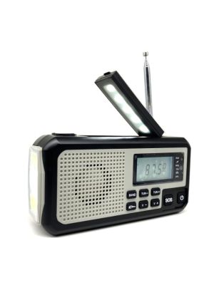 Portable radio PNI DYN310 Gray with dynamo, flashlight, solar charge, powerbank 4000 mAh, SOS