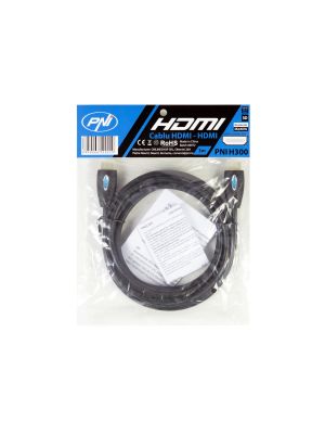 PNI H300 High-Speed 1.4V HDMI cable, plug-in, Ethernet, gold-plated, 3m