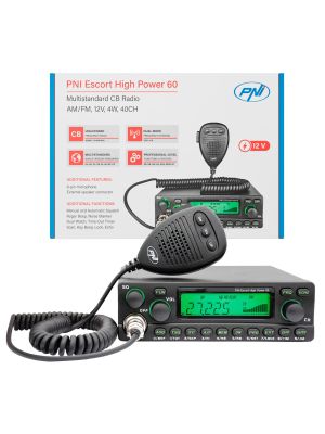CB radio station PNI Escort High Power 60 multistandard, 60W FM/AM, 12V, ASQ, RF Gain