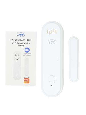 Magnetic contact PNI Safe House HS301 with Wi-Fi, for door/window monitoring via Tuya Smart app, audible alarm
