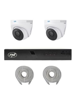 Video surveillance package with 2 cameras and 20 meters of cables included