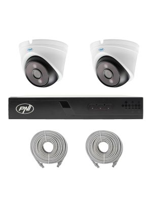 Video surveillance package with 2 cameras and 20 meters of cables included