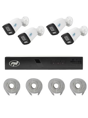 Video surveillance package with 4 cameras and 20 meters of cables included