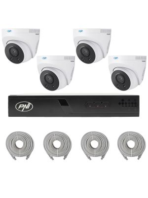 Video surveillance package with 4 cameras and 20 meters of cables included