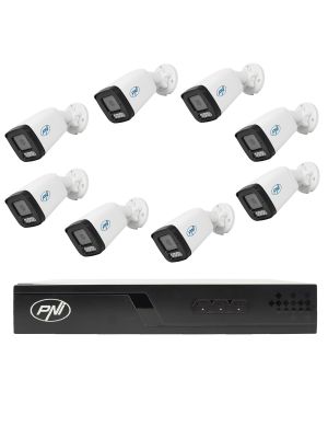 Video surveillance package with 8 cameras and 20 meters of cables included