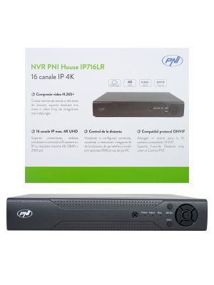 PNR House IP716LR NVR, 16 channel IP 4K, H.265