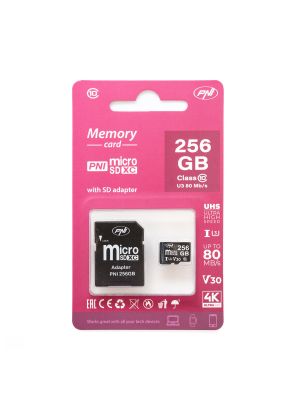 PNI 256GB MicroSD Memory Card with SD Adapter