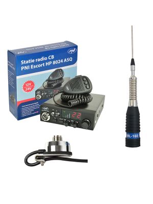 CBR CBI Station CBI ESCORT CB 8024 ASQ + CB PNI ML160 Antenna with T941 Support