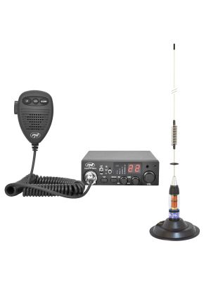 CB radio station package PNI Escort HP 8001L ASQ + HS81L headphones + CB antenna PNI ML70 with magnet included