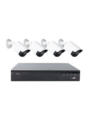 PNI House IPMAX POE22S video surveillance kit, NVR and 4 bullet cameras with 4MP