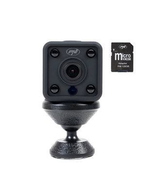 Package Mini spy surveillance camera PNI SafeHome PT945M 1080P WiFi, control via Tuya Smart + Micro Memory Card