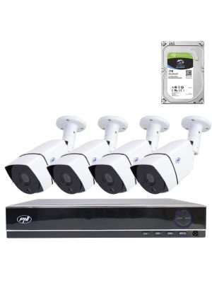 AHD PNI House PTZ1300 Full HD video surveillance kit package - NVR and 4 outdoor cameras 2MP full HD 1080P with HDD 1Tb incl