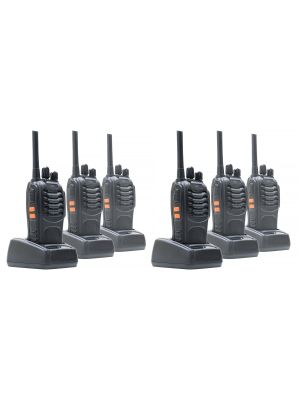 Kit of 6 portable radio stations PNI PMR R40 PRO batteries, chargers and headphones included