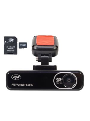 PNI Voyager S2600 DVR Car Camera Package, WiFi, 4K Ultra HD, GPS and 256GB microSD memory card included