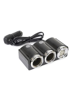 Car cigarette lighter splitter PNI Lighter 20 12V/24V 2 outputs, 2 x USB, LED indicator